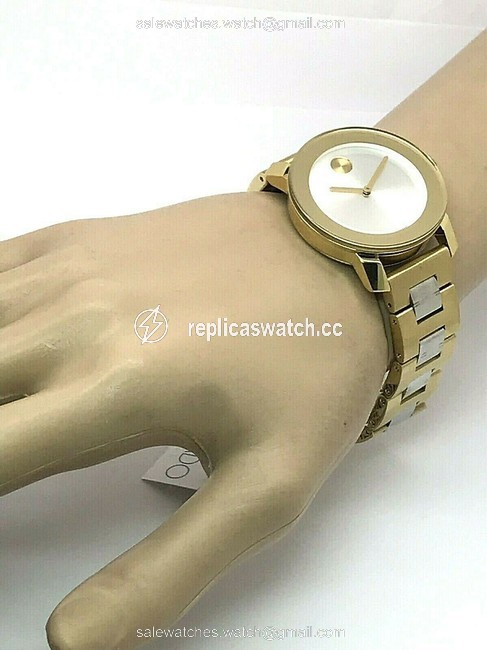 Movado Yellow Gold & Silver 3600129 Two Tone 36mm Womens Swiss Quartz Watch Movado Yellow Gold & Silver 3600129 Two Tone 36mm Womens Swiss Quartz Watch