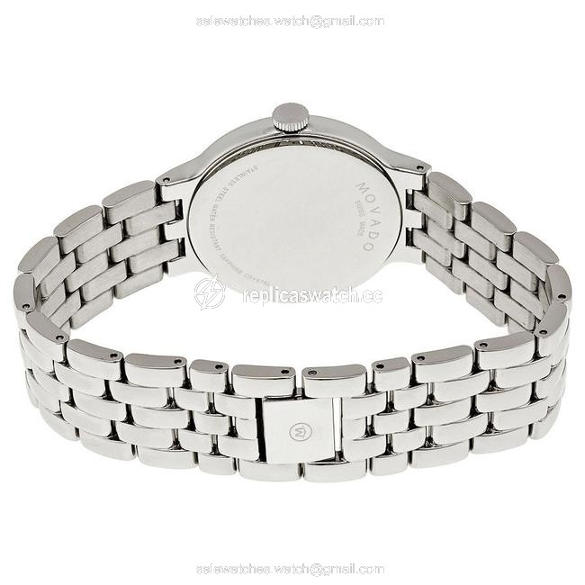 Movado Black Classic Dial Stainless Steel Mens Watch Movado Black Classic Dial Stainless Steel Mens Watch