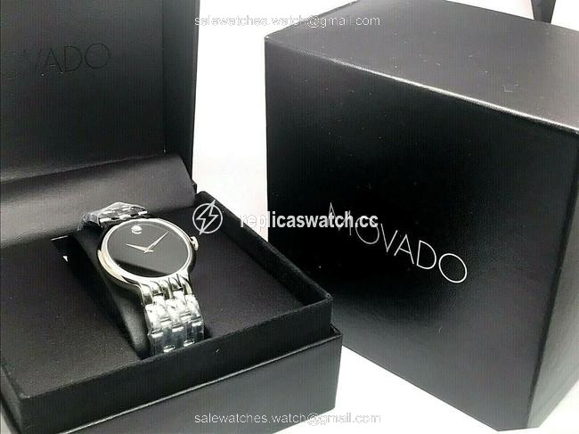 Movado Silver Classic Black Dial Swiss Quartz Stainless Steel Mens Watch Movado Silver Classic Black Dial Swiss Quartz Stainless Steel Mens Watch