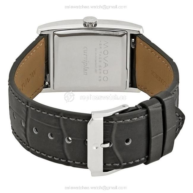 Movado Black Heritage Leather Mens Watch Movado Black Heritage Leather Mens Watch