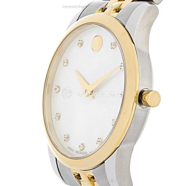 Movado Two Tone Ladies Museum Mop Swiss Quartz 0606613 Watch Movado Two Tone Ladies Museum Mop Swiss Quartz 0606613 Watch