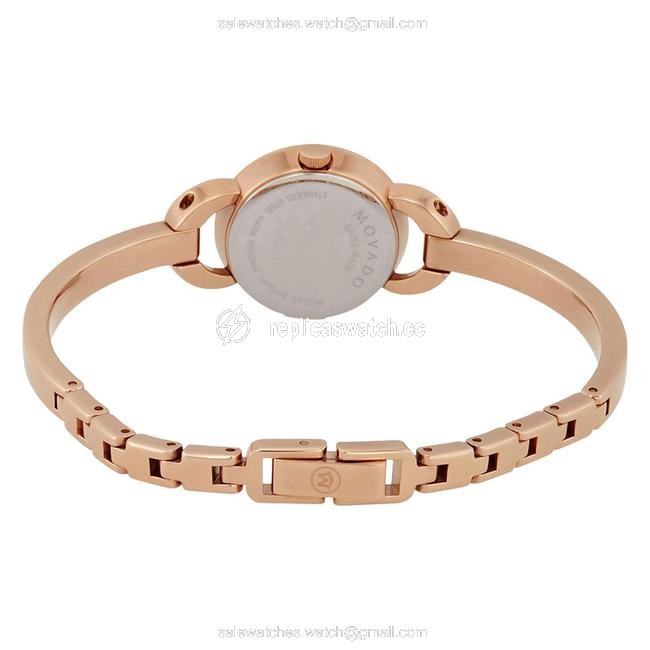 Movado Black Rose Gold Rondiro Dial Ladies Tone Watch Movado Black Rose Gold Rondiro Dial Ladies Tone Watch
