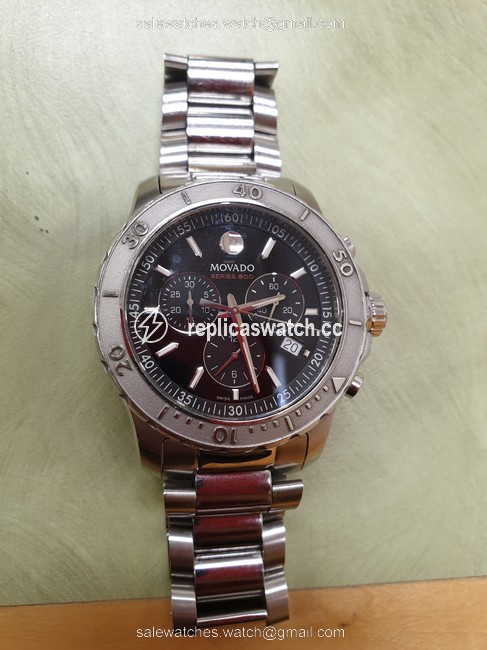 Movado Silver Series 800 Chronograph 2600110 Black Dial Stainless Steel Watch Movado Silver Series 800 Chronograph 2600110 Black Dial Stainless Steel Watch