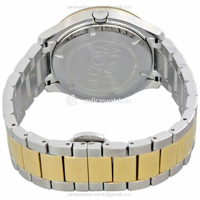Movado Silver Two Tone Bold Diot Marker Gold Stainless Steel Quartz Round Ladies Watch Movado Silver Two Tone Bold Diot Marker Gold Stainless Steel Quartz Round Ladies Watch