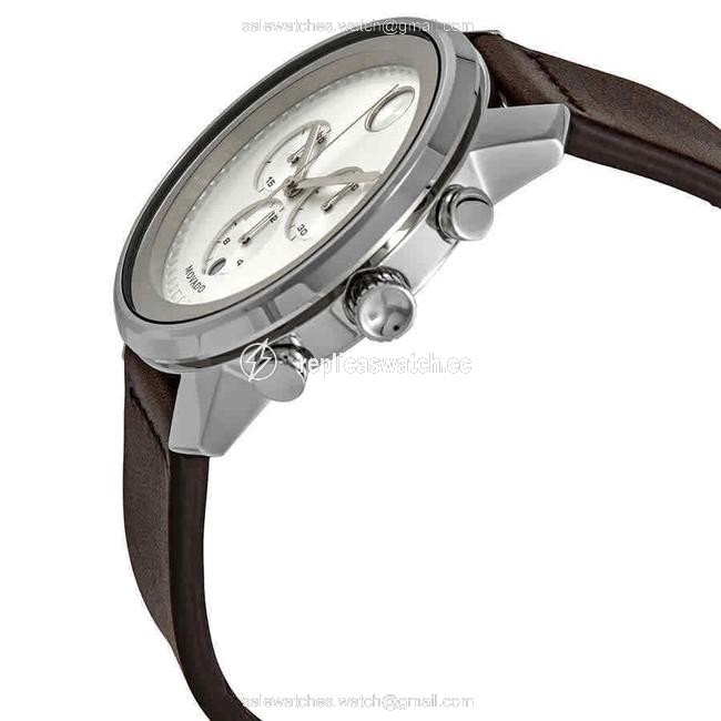 Movado Silver/Brown 3600465 Mens Bold Blue Quartz Watch Movado Silver/Brown 3600465 Mens Bold Blue Quartz Watch