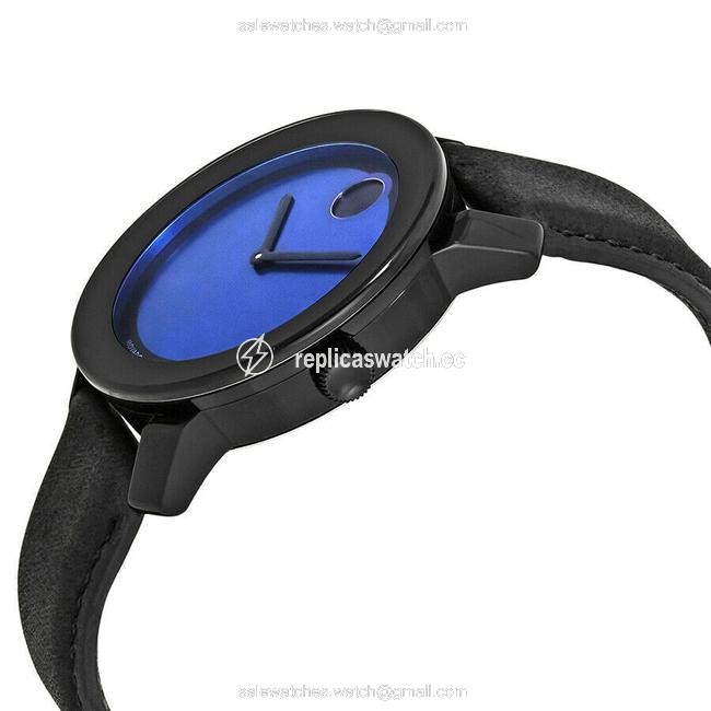 Movado Black 3600481 Leather Mens Watch Movado Black 3600481 Leather Mens Watch