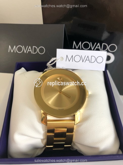 Movado Gold Box W Womens Swiss Gold-tone Bracelet 38mm 3600085 New W/Box Watch Movado Gold Box W Womens Swiss Gold-tone Bracelet 38mm 3600085 New W/Box Watch