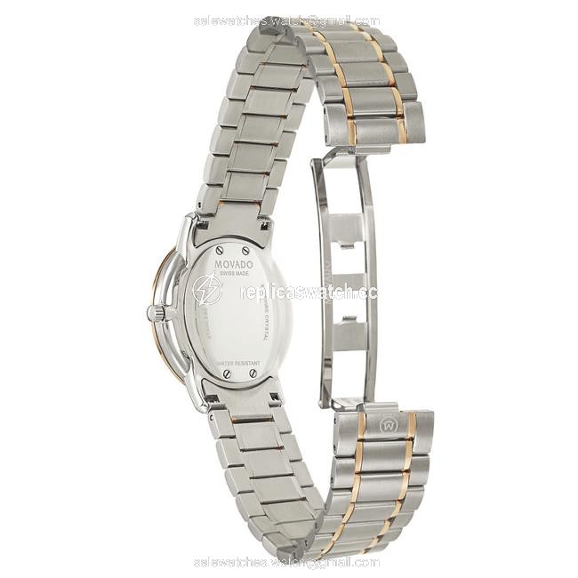 Movado Rose Gold Silver Womens Swiss Diamond Accent Tc Two Tone Stainless Steel 0606692 Watch Movado Rose Gold Silver Womens Swiss Diamond Accent Tc Two Tone Stainless Steel 0606692 Watch