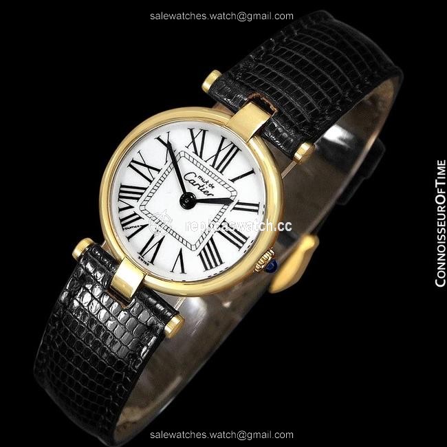 Cartier White Must De Vendome Ladies Vermeil 18k Gold Over Sterling Watch Cartier White Must De Vendome Ladies Vermeil 18k Gold Over Sterling Watch