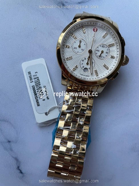 Michele Gold Mww25a000003 Uptown Diamond Dial Watch Michele Gold Mww25a000003 Uptown Diamond Dial Watch