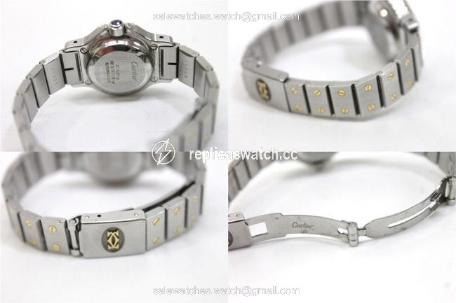 Cartier Santos Octagon Ladies Wristwatch Ss and Yg Watch Cartier Santos Octagon Ladies Wristwatch Ss and Yg Watch