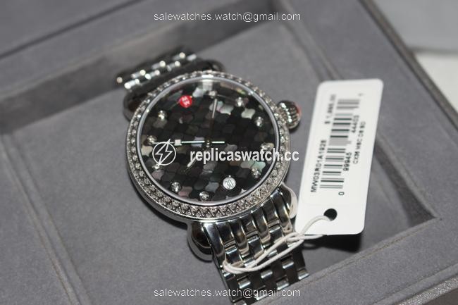 Michele Black Mother Of Pearl Mosaic Csx Diamond Watch Michele Black Mother Of Pearl Mosaic Csx Diamond Watch
