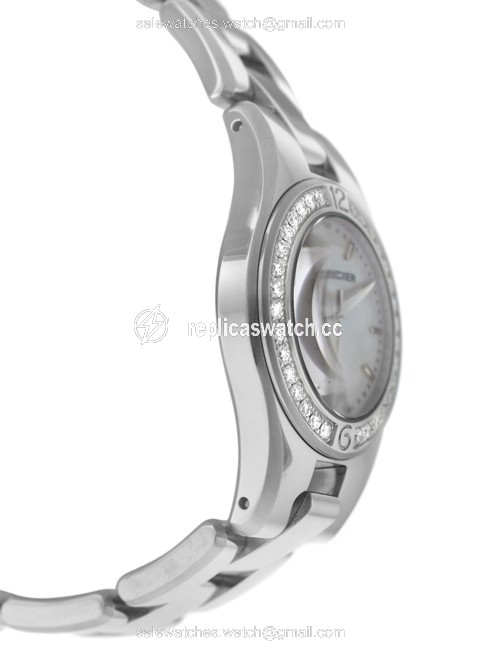 Baume & Mercier Silver New Ladies Linea Moa10013 Steel Mop Diamond 27mm Quart Watch Baume & Mercier Silver New Ladies Linea Moa10013 Steel Mop Diamond 27mm Quart Watch