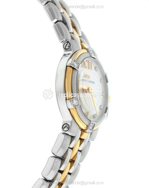 Maurice Lacroix Stainless Steel Gold New Lady Calypso Ca1102-dp505-170 Diamond Mop Watch Maurice Lacroix Stainless Steel Gold New Lady Calypso Ca1102-dp505-170 Diamond Mop Watch