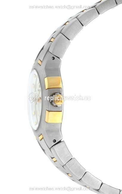 Maurice Lacroix Silver Gold New Lady Milestone Ms1013-ps103-110 Steel Watch Maurice Lacroix Silver Gold New Lady Milestone Ms1013-ps103-110 Steel Watch
