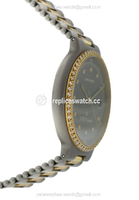 Longines Titanium Gold Plated New Ladies Octagon Stainless Steel Yellow Quartz 24mm Watch Longines Titanium Gold Plated New Ladies Octagon Stainless Steel Yellow Quartz 24mm Watch