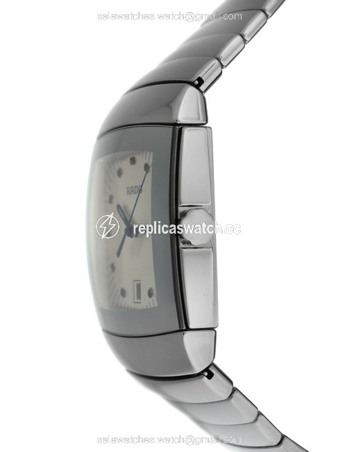 Rado Silver New Mens Sintra R13719102 Ceramic 35mm Date Quartz Watch Rado Silver New Mens Sintra R13719102 Ceramic 35mm Date Quartz Watch