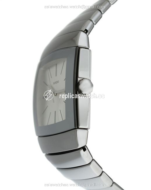 Rado Silver New Mens Sintra R13720122 Ceramic 32mm Date Quartz Watch Rado Silver New Mens Sintra R13720122 Ceramic 32mm Date Quartz Watch