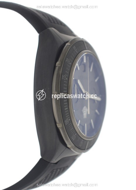 Versace Black New Mens Dv One 26ccs7d455 S009 Steel Pvd Chrono 45mm Automati Watch Versace Black New Mens Dv One 26ccs7d455 S009 Steel Pvd Chrono 45mm Automati Watch