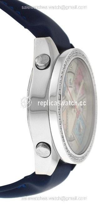 Jacob & Co. Silver Unisex Five 5 Time Zone Jcm-24da Diamond Bezel 40mm Watch Jacob & Co. Silver Unisex Five 5 Time Zone Jcm-24da Diamond Bezel 40mm Watch