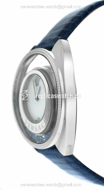 Versace Silver New Destiny Spirit 86q941md497 S282 Floating Crystals 38mm Dia Watch Versace Silver New Destiny Spirit 86q941md497 S282 Floating Crystals 38mm Dia Watch