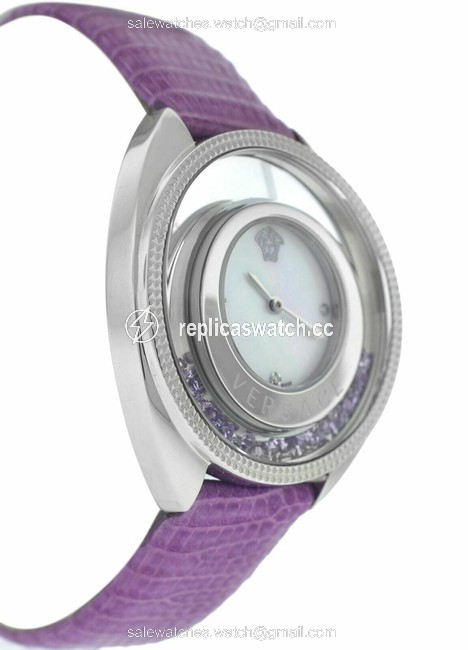 Versace Silver New Destiny Spirit 86q953md497 S702 Floating Crystals 38mm Watch Versace Silver New Destiny Spirit 86q953md497 S702 Floating Crystals 38mm Watch