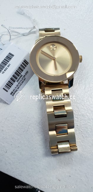 Movado Gold New with Tags Champagne Dial Yellow Ladies Stai Watch Movado Gold New with Tags Champagne Dial Yellow Ladies Stai Watch