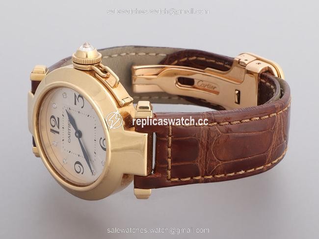 Cartier Gold 18k Yellow Diamond Ladies Pasha 33mm Watch Cartier Gold 18k Yellow Diamond Ladies Pasha 33mm Watch