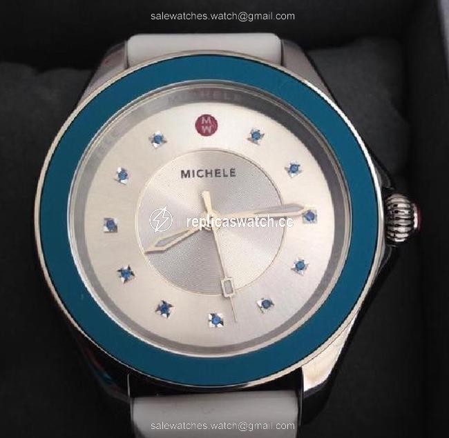 Michele Multicolor Cape Topaz Dial Swappable Strap Watch Michele Multicolor Cape Topaz Dial Swappable Strap Watch