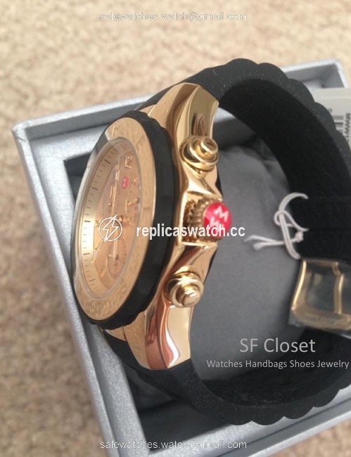 Michele Gold / Black Jelly Bean Tone Case Strap Mww12f000034 Watch Michele Gold / Black Jelly Bean Tone Case Strap Mww12f000034 Watch