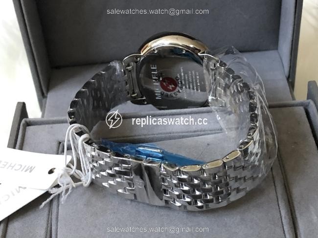 Michele Silver (Silver/Black) Serein Diamond Fan Dial Watch Michele Silver (Silver/Black) Serein Diamond Fan Dial Watch