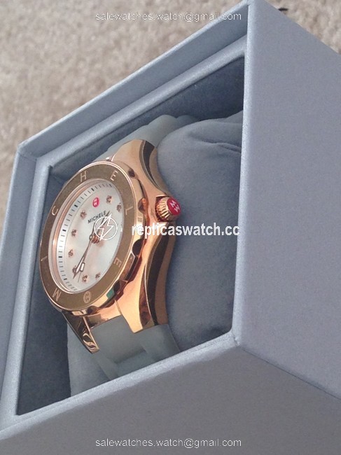 Michele Gold / Grey Jelly Tahitian Bean Petite Gold/Grey Watch Michele Gold / Grey Jelly Tahitian Bean Petite Gold/Grey Watch