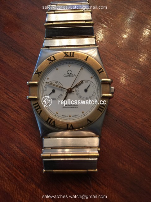 Omega Stainless Steel and Gold Constellation Chronometer 18k Watch Omega Stainless Steel and Gold Constellation Chronometer 18k Watch