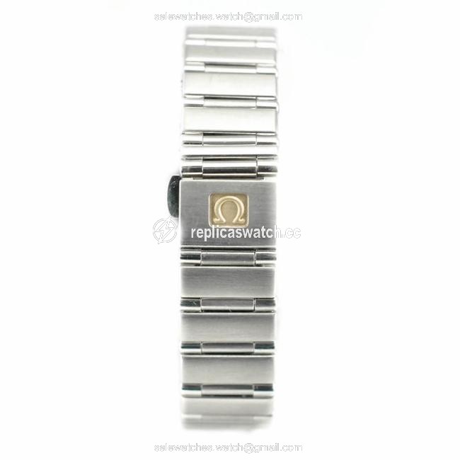 Omega Silver Constellation My Choice 1465.51.00 0.60ct Diamond Bezel Black Watch Omega Silver Constellation My Choice 1465.51.00 0.60ct Diamond Bezel Black Watch