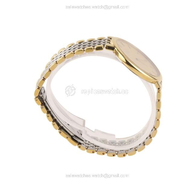 Omega Gold Silver Two Tone Deville Quartz Watch Omega Gold Silver Two Tone Deville Quartz Watch