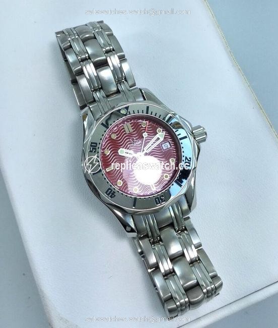 Omega Ladies Seamaster 2582.60 Divers 300m Limited Ed. 28mm Red Watch Omega Ladies Seamaster 2582.60 Divers 300m Limited Ed. 28mm Red Watch