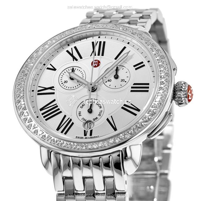 Michele Silver Serein Stainless Chronograph Diamond Mww21a000001 Watch Michele Silver Serein Stainless Chronograph Diamond Mww21a000001 Watch