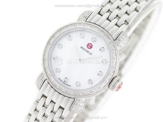 Michele Silver Csx Petite Stainless Mother Of Pearl Diamond Mww03a000230 Watch Michele Silver Csx Petite Stainless Mother Of Pearl Diamond Mww03a000230 Watch