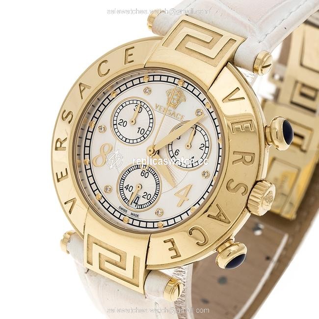 Versace White Mother Of Pearl Gold Plated Steel Aion68c Wristwatch40mm Watch Versace White Mother Of Pearl Gold Plated Steel Aion68c Wristwatch40mm Watch