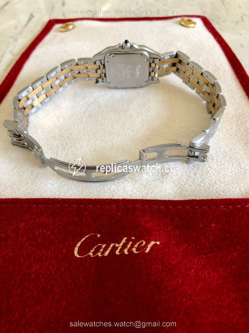 Cartier Gold and Stainless Panthere De 22mm 18k Two Row Watch Cartier Gold and Stainless Panthere De 22mm 18k Two Row Watch