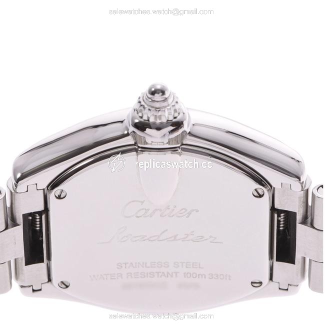 Cartier Pink Stainless Steel Roadster Quartz W62017v3 Womens Wristwatch 36 X 30 Mm Watch Cartier Pink Stainless Steel Roadster Quartz W62017v3 Womens Wristwatch 36 X 30 Mm Watch