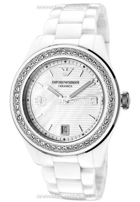 Emporio Armani White Ceramic Ar1426 Womens Watch Emporio Armani White Ceramic Ar1426 Womens Watch