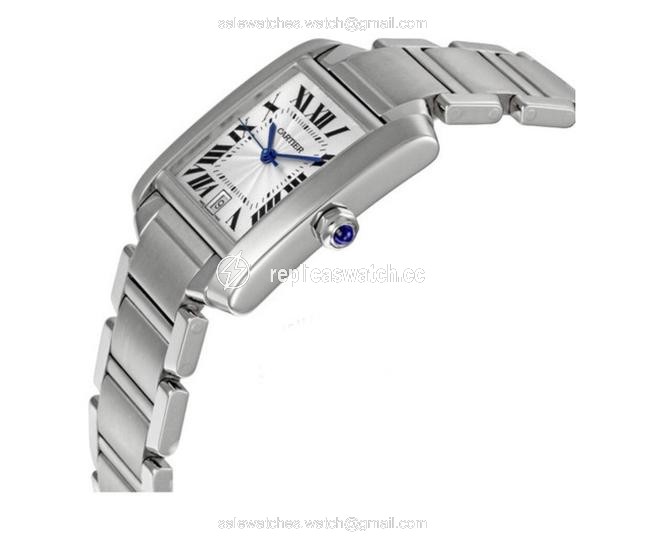 Cartier Silver Tank Francaise Dial Mens Watch Cartier Silver Tank Francaise Dial Mens Watch