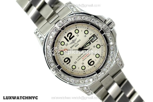 Breitling 3.5ct Superocean Stainless Steel with Appraisal Watch Breitling 3.5ct Superocean Stainless Steel with Appraisal Watch