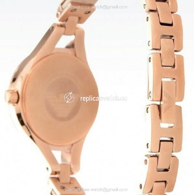 Emporio Armani Rose Gold Stainless Steel & Embossed Leather Watch Emporio Armani Rose Gold Stainless Steel & Embossed Leather Watch