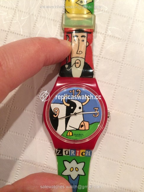 Swatch Red Multi Green Blue Rare 1997 Vintage Champs De Zščri Gr134 Watch Swatch Red Multi Green Blue Rare 1997 Vintage Champs De Zščri Gr134 Watch