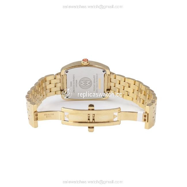Michele Yellow Gold Tone Mw02a01 Mini Urban Plated Diamond Ladies Watch Michele Yellow Gold Tone Mw02a01 Mini Urban Plated Diamond Ladies Watch