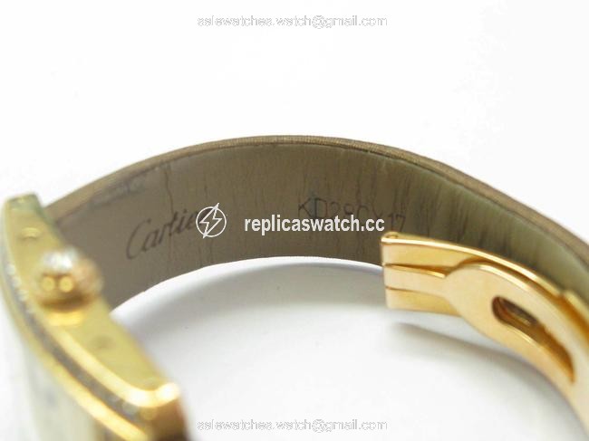Cartier Yellow Gold 2482 Boutique Edition Tank Factory Champagne Cognac D Watch Cartier Yellow Gold 2482 Boutique Edition Tank Factory Champagne Cognac D Watch