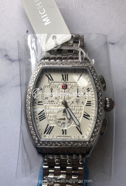 Michele Stainless Steel Releve Chronograph Diamond Womens Mww19a000001 Watch Michele Stainless Steel Releve Chronograph Diamond Womens Mww19a000001 Watch