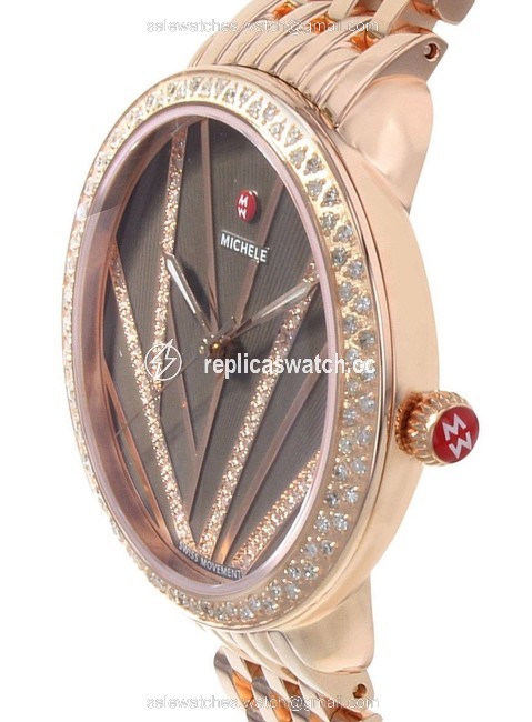 Michele Rose Gold Serein Mid City Lights Mother Of Pearl Diamond Mww21b000113 Watch Michele Rose Gold Serein Mid City Lights Mother Of Pearl Diamond Mww21b000113 Watch